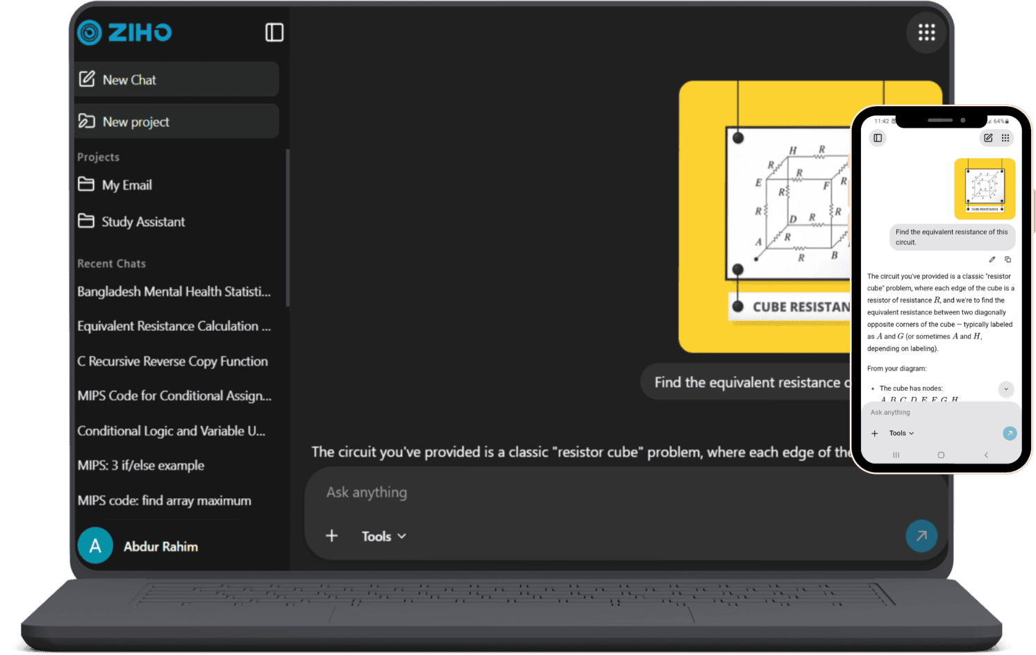 Learn faster by
uploading images & files